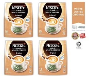 Nescafe Weißer Kaffee Original 4 Packungen x 15 Sticks - Malaysia Kaffee - Bild 1 von 2