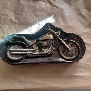Vintage Harley Davidson 3d Keepsake Metal Tin Container - Picture 1 of 5