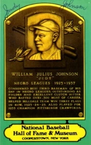 Judy Johnson autographed signed 1979 green Hall of Fame HOF plaque postcard JSA - Picture 1 of 1