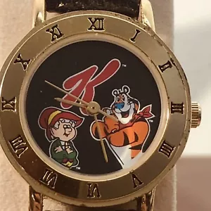 Reloj de pulsera de personajes Kellogg's Tony Tiger Keebler Elf correa de cuero de 8 - Imagen 1 de 5