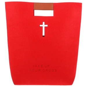 Bible Bag Large Bible Storage Tote Felt Handbag Felt Bible Holder Bible Tote - Picture 1 of 12
