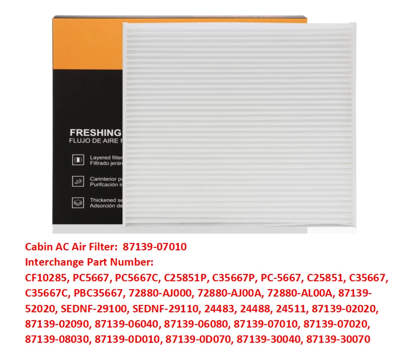 Filtro de aire acondicionado de cabina para Toyota 4Runner Avalon Camry Corolla Sequoia Prius Rav4 Foto 1 de 4