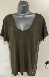 Hotel Particulier green linen top with chain detail size large - Picture 1 of 20