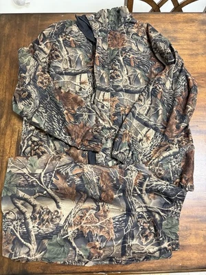 AGO All Game Outfitters Mens Real Tree Camouflage Insulated Coat / Pants L - Image 1 of 4