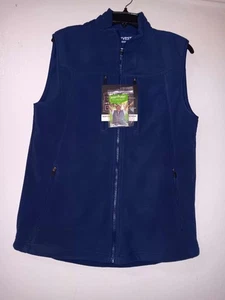 Scottevest Fireside Freece Vest Mens Sz M Blue Full Zip Pockets, New - Picture 1 of 7