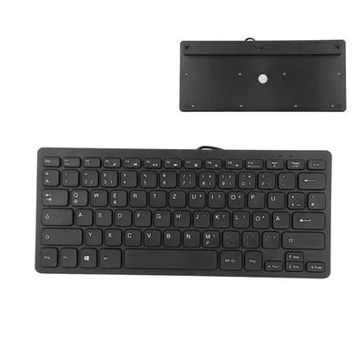 German Keyboard 78 Key Mute Ultra Thin Wired Mini USB Interface Desktop Com UT - Image 1 of 4