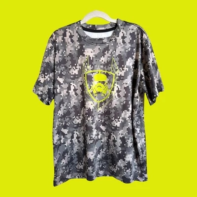 Star Wars Boys Shirt Sz XL 14 16 Digital Gray Camo Lime Stormtrooper - Image 1 of 4