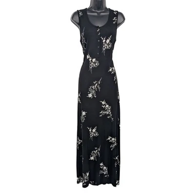 Винтажный Emma James макси платье женщин размер M цветочный прихоти 90-х минималистский Y2K - Изображение 1 из 4