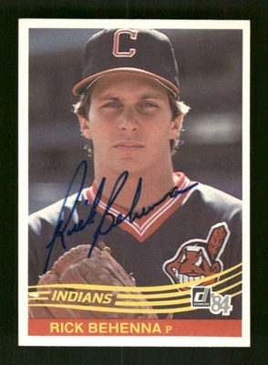 1984 Donruss  346 Dick Behenna signed auto autograph  very rare blue sharpie ASC - Image 1 of 2