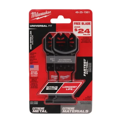 Milwaukee 49-25-1561 NITRUS Carbide Extreme Universal Fit Multi-Tool Blade - 2PK - Image 1 of 4