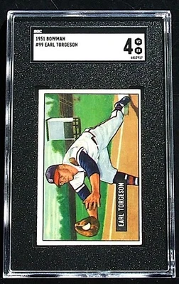 Bowman #99 Earl Torgeson 1951 SGC VG EX 4 Boston Braves Foto 1 de 3
