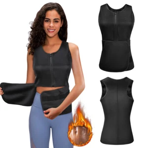 Men's Fat Burner Tummy Slim Body Shaper Neoprene Sauna Sweat Belts Waist Trainer - Picture 1 of 33