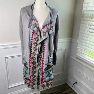 Cardigan maglione lungo Johnny Was ricamato floreale taglia small boho - Foto 1 di 6