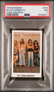 1978 Swedish Samlarsaker Card #516 BLACK SABBATH Ozzy Osbourne PSA 7 NM
