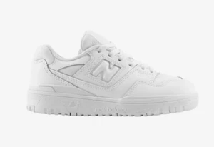 New Balance 550 Triple White GSB550WW GS SZ 4Y-7Y Boys Womens