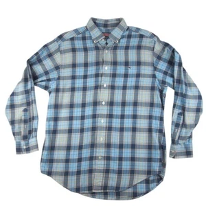 Vineyard Vines Hemd Herren Large blau Flanell Tucker Hemd Tartan kariert mit Tasche - Bild 1 von 10