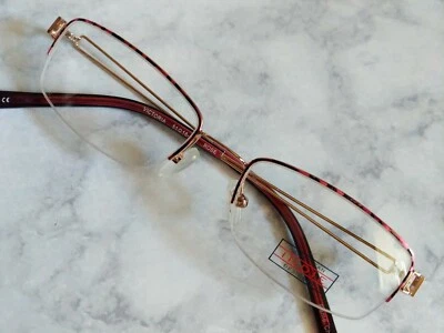 NEW Indie American Designed Eyewear, "Victoria" Eyeglass Frames, Rose, 51-18-135 Foto 1 de 4