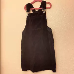 Forever 21 girls black Corduroy Overall dress Jumper romper 13-14 (runs small) - Picture 1 of 7