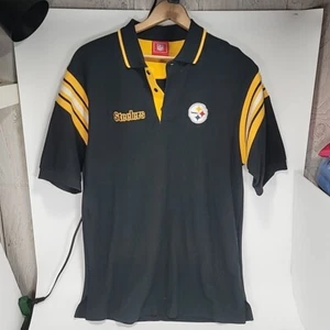 Pittsburgh Steelers Men's Size Med NFL Team Apparel Polo Shirt Black - Picture 1 of 7
