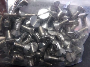 Machine Screw: #12-24 Thread Size 1/2 in Lg, 18-8 SS, Flat, Slotted (100 PK) (C) - Picture 1 of 5