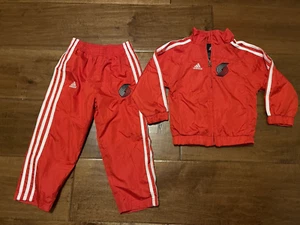 Portland Trail Blazers Adidas Windbreaker Track Suit Jacket Pants - Toddler 3T - Picture 1 of 5