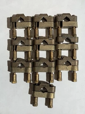 LOTE DE 10 ABRAZADERAS DE VARILLA DE TIERRA ELÉCTRICAS DE MOVIMIENTO/HUBBELL EM4DB USO CON 1/2" Y 5/8" Foto 1 de 4
