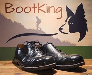 Schwarze Oxford Leder Parade Schuhe mit strapazierfähiger Gummisohle UK 10 M #2013 - Bild 1 von 9