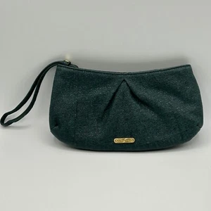 Brahmin Leather Wristlet Clutch Emerald Green Metallic Evening Party Purse NWOT - Picture 1 of 8