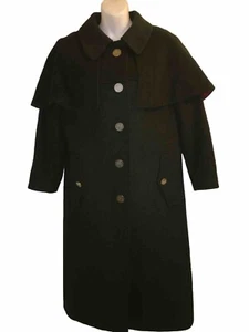 Wolfstaedter Loden Coat Womens Wool Vintage Capelet Classic ! 44 Euc - Picture 1 of 9