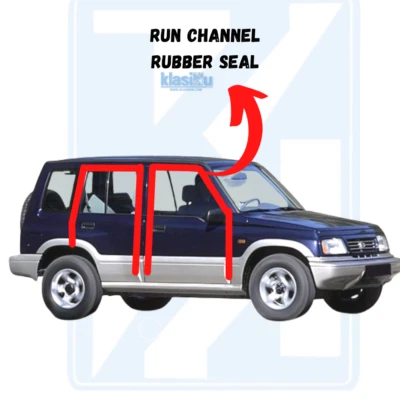 Fits Suzuki Vitara Escudo Sidekick SE416 JX JLX Window Run Channel Rubber Seal - Image 1 of 4