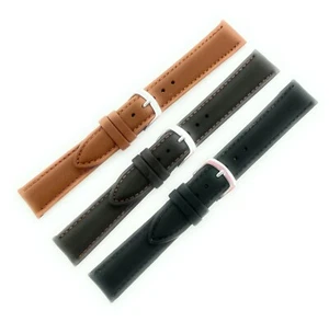 16mm 17mm 18mm 19mm 20mm MS714 Hadley Roma Calfskin Genuine Leather Watch Band - Picture 1 of 13