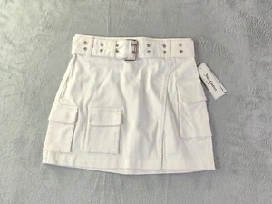 Juicy Couture Mini Skirt Womens White Size 27 Belted Pockets Shorts Summer Skirt - Picture 1 of 16