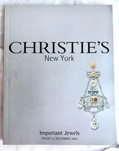 CHRISTIE’S AUCTION NY IMPORTANT JEWELS DEC 12, 2003 BELPERRON DAVID WEBB VERDURA - Picture 1 of 8