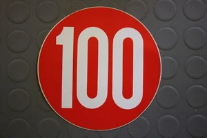 Sticker Limit Speed '100 Km/H Car Vespa Old Stock Fund Lambretta - Picture 1 of 2