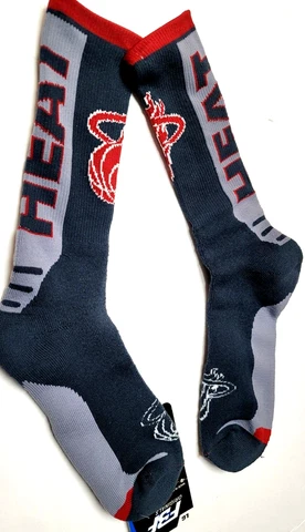 Miami Heat  Socks M Crew Socks Medium LG size 8-11 Key Cover