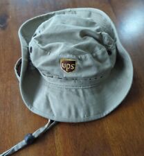 UPS Boonie Hat AMC Deluxe Headware Khaki Drawstring And Cooling Vents Logo