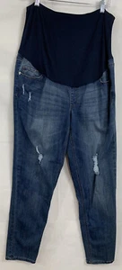 Time & Tru Größe L 12/14 Prefaded Distressed Umstandsjeans Skinny 5 Pkt Stretch - Bild 1 von 12