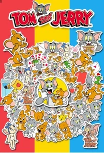 PEGATINAS TOM & JERRY 50 piezas, impermeables - excelentes para bicicletas portátiles bicicletas botellas de agua teléfono - Imagen 1 de 13