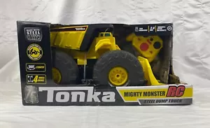 Tonka Mighty Monster RC Remote Control Steel Yellow Dump Truck - Picture 1 of 8