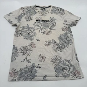 Hollister California Must-Have Collection T-Shirt Men S Beige Floral Aop…#17056 - Picture 1 of 12