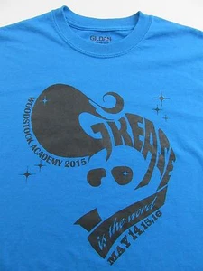 "GREASE" is The Word 50s Musical WOODSTOCK ACADEMY 2015 Souvenir T Shirt Size M - Picture 1 of 6