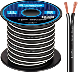 Installgear 14 Gauge AWG 30Ft Black Speaker Wire Cable - Use for Car Speakers St - Picture 1 of 12