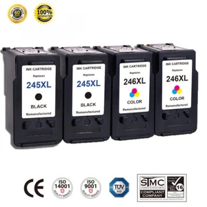 4 Stück PG-245XL & CL-246XL für Canon Tintenpatrone PIXMA TS302 TS202 TS3122 TS3120 - Bild 1 von 4
