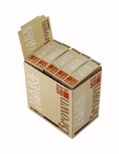 2 Boxen (100 Heftchen) Dark Horse Brown Filtertips, 50 Slim Tips pro Heftchen - Picture 1 of 3