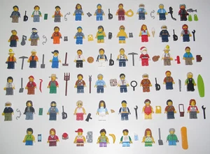 Lego ® Minifigure Figurine City Homme ou Femme + Accessoires Choose Minifig NEW - Afbeelding 1 van 172