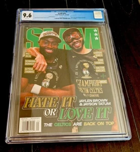 Jayson Tatum Rare 2024 Boston Celtics SLAM JAYLEN BROWN NBA Champions CGC 9.6 - Picture 1 of 3