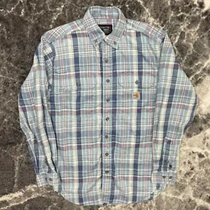 Carhartt Flannel Shirt Mens Small Plaid FR Fire Flame Resistant 104507 CAT ATPV - Picture 1 of 6