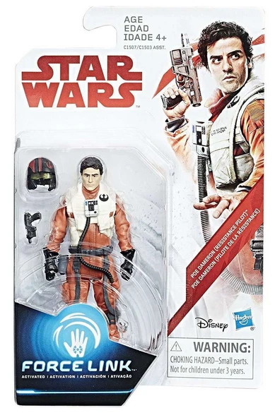Poe Dameron The Last Jedi Star Wars 3.75" Action figure 2017 Hasbro Disney BN