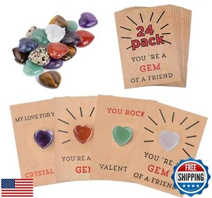 24 Pack Easter,Mothers and Valentines Day Gem Gifts for Kids,Gem Valentine Ca - Picture 1 of 5