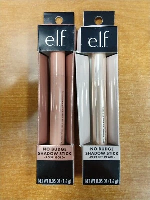 2 Pack: e.l.f. No Budge Shadow Stick Rose Gold Metallic & Perfect Pearl (BB234) - Image 1 of 4